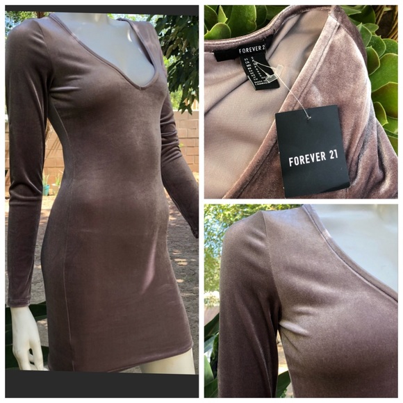 New Forever 21 velvet Bodycon Dress - Picture 1 of 6